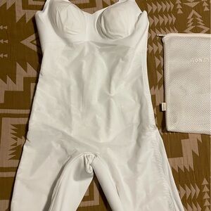 Honeylove White Low Back Bodysuit